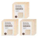 36 Pack Basswood Sheets 1/8 inch,12"x12"x1/8" Plywood Sheets,3mm Basswood for Laser Cutting,Laser Engraving Blanks,Thin Natural Unfinished Wood for Crafts,Wood Burning,Scroll Saw Cutting Ninekong
