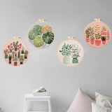 Huacan Embroidery Kits for Adults Beginner - 4 Pcs Floral Pattern Stitching Printed Bouquet DIY Sewing Kit 7.9 x 7.9 Inch (Bouquet 2)