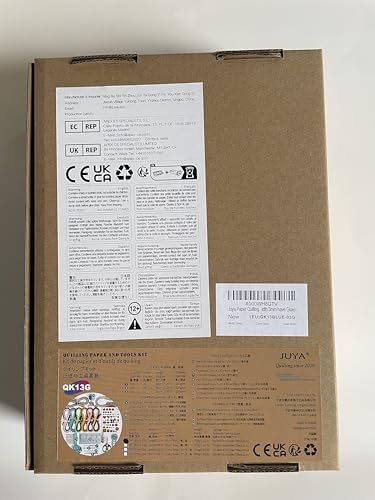 JUYA Paper Quilling Kit with 960 Strips and 14 Tools (Blue Tools, Width 3mm Have Glue) JUYA