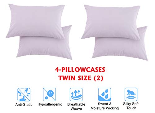 Elegant Comfort Luxury Soft Bed Sheets 1500 Premium Hotel Quality Microfiber Softness Wrinkle and Fade Resistant (4-Piece) Bedding Set, Twin/Twin XL, Periwinkle Lavender Elegant Comfort