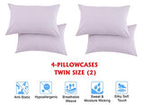Elegant Comfort Luxury Soft Bed Sheets 1500 Premium Hotel Quality Microfiber Softness Wrinkle and Fade Resistant (4-Piece) Bedding Set, Twin/Twin XL, Periwinkle Lavender Elegant Comfort