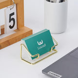 Leicraft Business Card Holder for Desk, Cute Metal Card Organizers and Office Desk Accessories for Men and Women (Golden) Leicraft