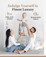 Good Sleep Bedding California King Fitted Sheets Only, 800 TC Cal King Sheets Deep Pocket Fitted, 100% Egyptian Cotton Single Fitted Sheet, Soft 16" Deep Pocket Fitted Sheet, Light Grey Fitted Sheet Good Sleep Bedding