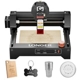LONGER Laser Engraver – Ray5 mini Portable Laser Engraving and Cutting Machine, 0.04mm Laser Spot, 12000mm/min, Ideal for DIY Projects on Wood, Metal, Acrylic, Leather, and More (3.5W) Longer