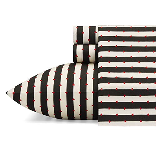 Betsey Johnson - Queen Bed Sheets, Soft & Lightweight Bedding, Fade & Wrinkle Resistant (Wonderland Stripe, Queen) Betsey Johnson