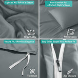 Utopia Bedding Duvet Cover Set with Pillowcases - 3 Pieces Bedding Duvet Cover with Zipper Closure - 1 Duvet Cover with 2 Pillowcases - Soft Brushed Microfiber (Queen, Grey) Utopia Bedding