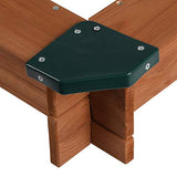 Gorilla Playsets 02-3018 Interlocking Sandbox with Cover, Wood, Square, 45.5"" W x 45.5"" D x 8"" H, Brown Gorilla Playsets