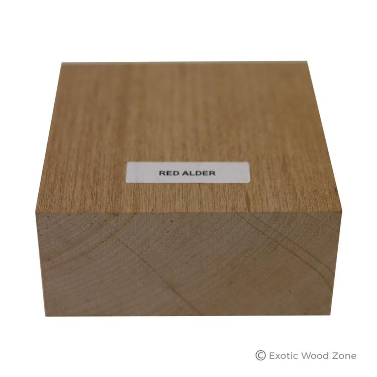 Exotic Wood Zone's Alder Hardwood Bowl Turning Wood Blanks | 4” x 4” x 2” | Kiln Dried | Wood Blocks | Wood Craft Project Exotic Wood Zone