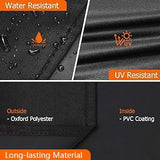 iCOVER Grill Cover- 82 Inch 600D Heavy-Duty Water Proof Patio Outdoor Black Canvas Oversize BBQ Barbecue Smoker Grills Covers G21607 for Weber Char-Broil Brinkmann Holland Napoleon JennAir i COVER