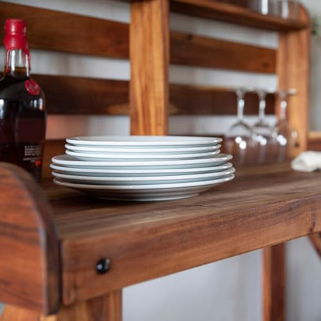 Backyard Discovery Table Serving Bar-Acacia Wood Potting Bench, Brown Backyard Discovery