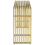 Modway Gridiron Contemporary Modern Gold Stainless Steel Console Table Modway