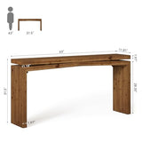 Tribesigns 63-Inch Solid Wood Console Table for Entryway, Farmhouse Narrow Long Sofa Table Behind Couch for Hallway, Living Room, Foyer, Entrance, Modern Simple Design, Brown Tribesigns
