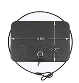 FSDC (Firearm Safety Devices - FSDC-MLC5200 Keyed Steel Lockable Gun Case & Security Box – Heavy-Duty Powder Coated Steel – TSA Approved – Compact for Easy Storage FSDC