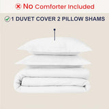 Kotton Culture 3 Pc Twin XL/Twin Duvet Cover Set-100% Egyptian Cotton 600 Thread Count Ultra Soft Premium Durable Comforter Cover Zipper Closure & Corner Ties- (White, 68" X 90") Kotton Culture