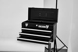 Tool Dorm 20.3“ Metal Tool Box with Drawer Portable Steel Metal Tool Box with Protective Liner and Metal Latch Closure and Lock for Garage, Home and Warehouse (Black-3 Drawers) TOOL DORM