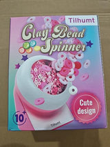 Tilhumt Clay Bead Spinner, Electric Bead Spinner for Jewelry Making, Friendship Bracelets Maker with Needle and Elastic String, Gift for Girls, Patent Design, Pink (Beads Not Included) Tilhumt