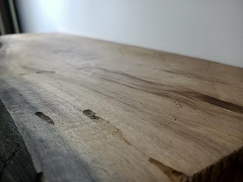 skilled hands Live Edge Console Table Rustic Entryway Table Natural Walnut Tree Solid Wood Sofa Table I (24 Inches) skilled hands