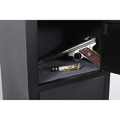 American Furniture Classics 906 Five Gun Metal Storage Cabinet with Separate Pistol Compartment