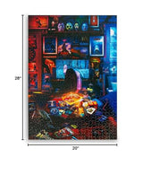 House of Horrors and Scary Movies 1000 Piece Jigsaw Puzzle by Rachid Lotf | Interactive Brain Teaser Board Game for Adults, Educational Toys & Games | 28 x 20 Inches Toynk
