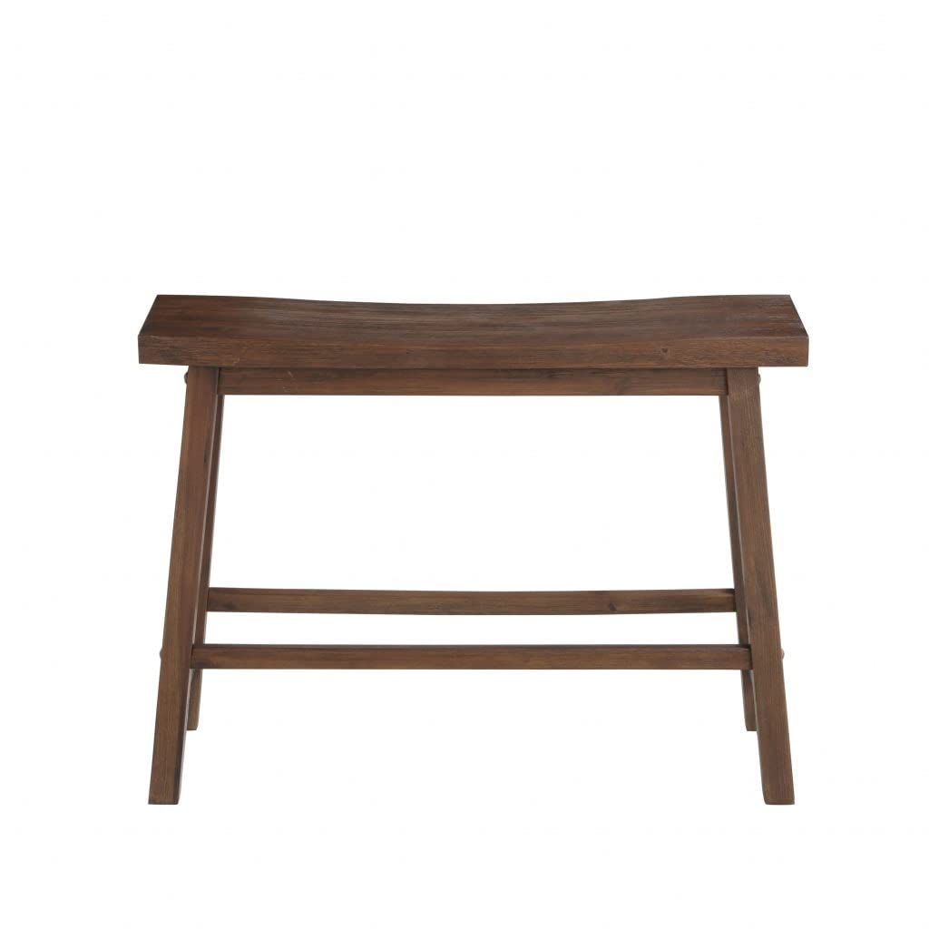 Boraam Sonoma Counter Height Backless Dining Room Bench - Chestnut Wire-Brush Finish Boraam