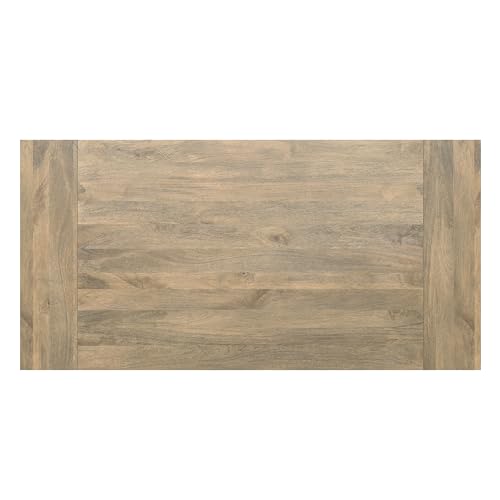 SIMPLIHOME Whitley Dining, Solid Mango Wood Farmhouse-Style Rectangular Kitchen Table in Grey Wash for 4 to 8 People, 72 inches SIMPLIHOME