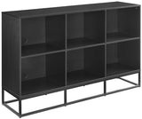 Crosley Furniture Enzo 6 Cube Record Storage Media Player Stand, Vinyl Records Holder, Black Crosley Furniture
