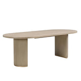 Christopher Knight Home Lancas Modern Minimalist Wooden Indoor Dining Table - Oval Top Pedestal Design - Dining Table Set for 6 - Light Ash Finish - Restaurant, Family Gatherings, Kitchen, Dining Room Christopher Knight Home