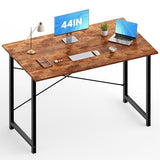 OLIXIS 44 Inch Home Office Desk, Small Computer Work Table with X-Shaped Reinforcement, Home Simple Modern Writing Study Table, Rustic Brown OLIXIS