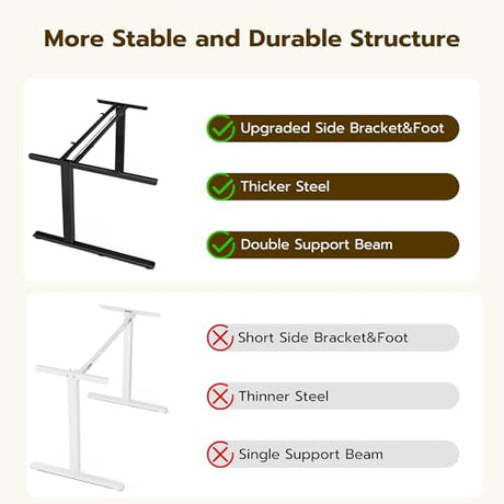 Acrolix 59 Inch L Shaped Standing Desk Adjustable Height, Electric Corner Standing Desk, Sit Stand Computer Table with Reversiable Splice Board,White Acrolix