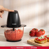 Holstein Housewares Electric Food Chopper – 1.9 QT, 8 Cup, Black, High-Powered Mini Food Processor for Chopping, Dicing & Blending, Compact & Easy to Use for Quick Meal Prep 250W Holstein Housewares