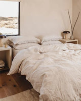 Bed Threads - Linen Fitted Sheet - 100% French Flax Linen - 170 GSM - Luxury & Eco-Friendly - Breathable, Durable & Soft - Single Fitted Sheet Only - Machine Washable - Twin XL - Oatmeal Bed Threads