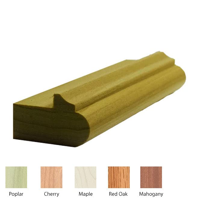EWLR12 Kitchen Cabinet Light Rail Nose and Cove Moulding, 7/8" x 1-3/8", Maple, 94" NewMouldings