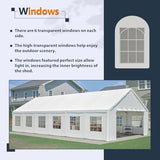 20x40 FT Heavy Duty Party Tent, Large Commercial Wedding Event Tent with Triangle Structure & 3 Carry Bags, Waterproof Outdoor Canopy Gazebo for Parties, Carport, Camping and Patio Events dafrigic
