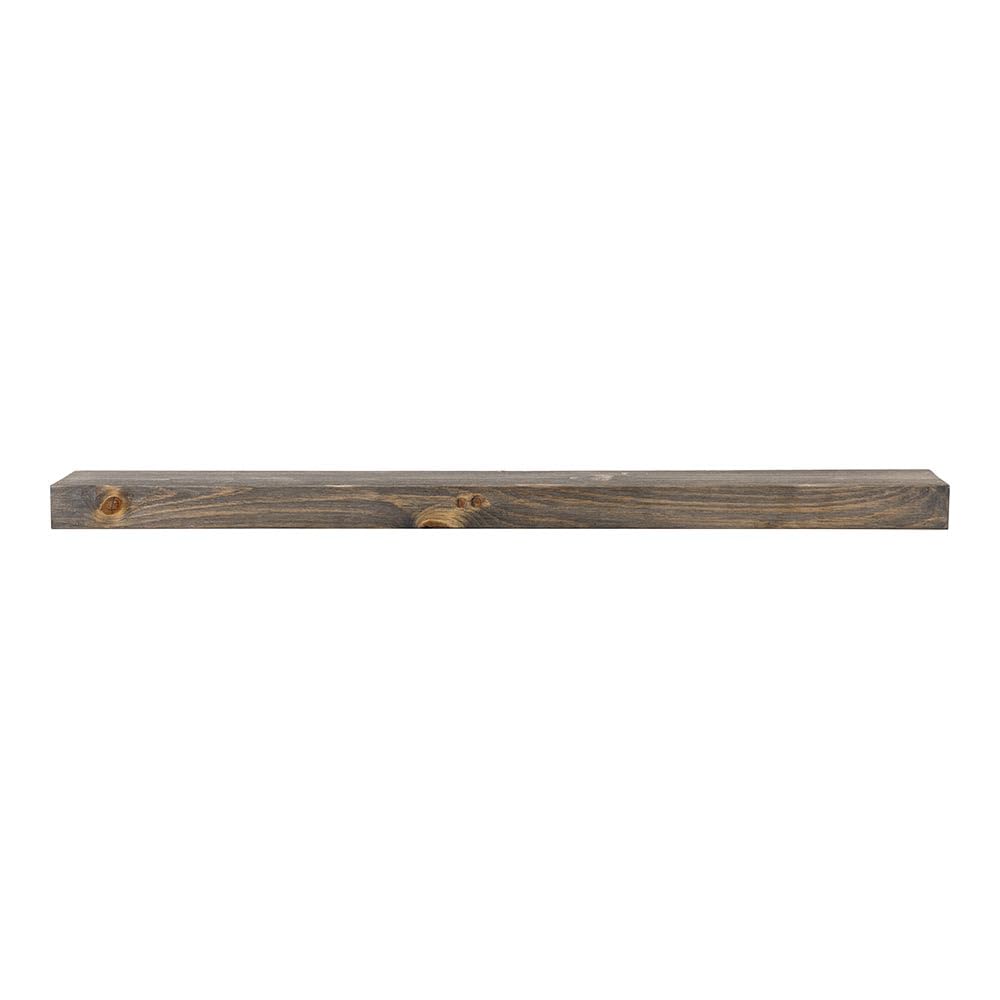 Modern Ember Vara Wood Mantel Shelf - 60 Inch Driftwood | 3 Inch Height - Variations in Grain and Natural Distresssing | Wooden Floating Wall Mounted Shelf - for Fireplaces & Décor