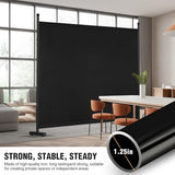 Yettsoy Single Panel Room Divider 6FT Large Privacy Partition Screen, 71" W Freestanding Wall Divider for Room Separation, Portable Room Divider Panel Privacy Screen for Dorm Studio Office, Black Yettsoy