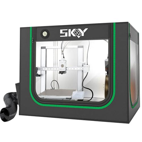 Update 3D Printer Enclosure with LED Light, Smoke Exhaust Kit, Thermo-Hygrometer,Fireproof Dustproof Tent Constant Temperature Protective Cover for Bambu Lab A1,A1 Mini,840 * 580 * 580mm Cregrant3D