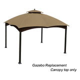 Eurmax USA High Performance Replacement Canopy Top for Lowe's Allen Roth Heavy Duty Gazebo Roof Gazebo Top with Air Vent 10X12 Gazebo Cover #GF-12S004B-1, Replacement Top Only (Khaki) Eurmax