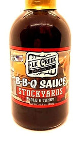 Stockyards BBQ Sauce | Bold And Tangy! | Our Take On a Old School Kansas City Style BBQ Sauce! | Gold Medal SCOVIE AWARD Winner! | Just Sweet Enough! | Great on Chopped Brisket and Pulled Pork | Great as a basting Mop also! | Your Family will be asking fo Elk Creek Bar-B-Q Co.