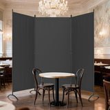 Kecreque 3 Panel Room Divider 6 Ft Folding Screen Room Dividers with 4 Curved Metal Feet Partition Wall Divider,Privacy Screens Portable Wall for Office,Bedrooms,Dining,Dorm,Grey Kecreque