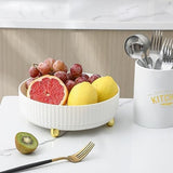 Anyoifax Makeup Perfume Organizer Tray 360 Degree Rotating Lazy Susan Skincare Lotion Organizer Spinning Cosmetics Storage for Dresser, Vanity, Bathroom Countertop, Small Ivory White Anyoifax