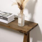 HOKYHOKY Solid Wood Console Tables - 43.3" Pinewood Farmhouse Rustic Hallway Table, Foyer Tables Living Room, Solid Firwood Sofa Table for Entryway, HOKYHOKY