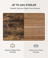 FLEXISPOT EN1 Electric Stand Up Desk 55 x 28 Inches Whole-Piece Desktop Ergonomic Memory Controller Height Adjustable Standing Desk (Black Frame + 55" Rustic Brown Desktop, 2 Packages) FLEXISPOT