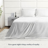 BELADOR Silky Soft King White Sheet Set -Luxury 6 Piece Bed Sheets for King Size Bed, Secure-Fit Deep Pocket Sheets with Elastic, Breathable Hotel Sheets & Pillowcase Set, Wrinkle Free Oeko-Tex Sheet