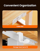 ErGear Height Adjustable Electric Standing Desk, 48 x 24 Inches Sit Stand up Desk, Memory Computer Home Office Desk with Two-Piece Desktop (Light Vintage Brown) ErGear