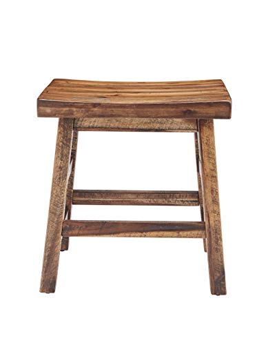 Alaterre Furniture Durango 20" H Industrial Wood Dining Stool - WoodArtSupply