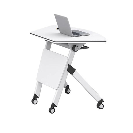 Combination Removable Training Conference Table Portable Movable Folding Student Desk Small Spaces Laptop Desk for Home Office (Color : White, Size : 800 * 500mm) TeMkin