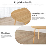 Oval Extendable Dining Room Table for 4-8 People, Modern Wooden Dining Table with MDF Tabletop and Metal Frame, Extendable from 43" to 59" to 74.8", Oval Kitchen Table for Home, Office,Oval Natural Lecut