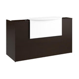 Bush Business Furniture Arrive 72W x 30D Reception Desk with Counter and Mobile File Cabinet in Mocha Cherry Bush Furniture