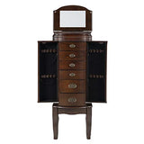Powell Italian Influenced Transitional Espresso Jewelry Armoire,Brown Powell Furniture