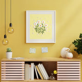 Louise Maelys Daisy Flower Beginners Embroidery Kits,Cross Stitch Kit for Adults,DIY Needlepoint with Floral Pattern,Including Hoop,Threads and Instruction